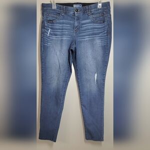 Democracy Ab Solution Lightly Distressed Classic Blue Jeans 18W GreatUsedConditi